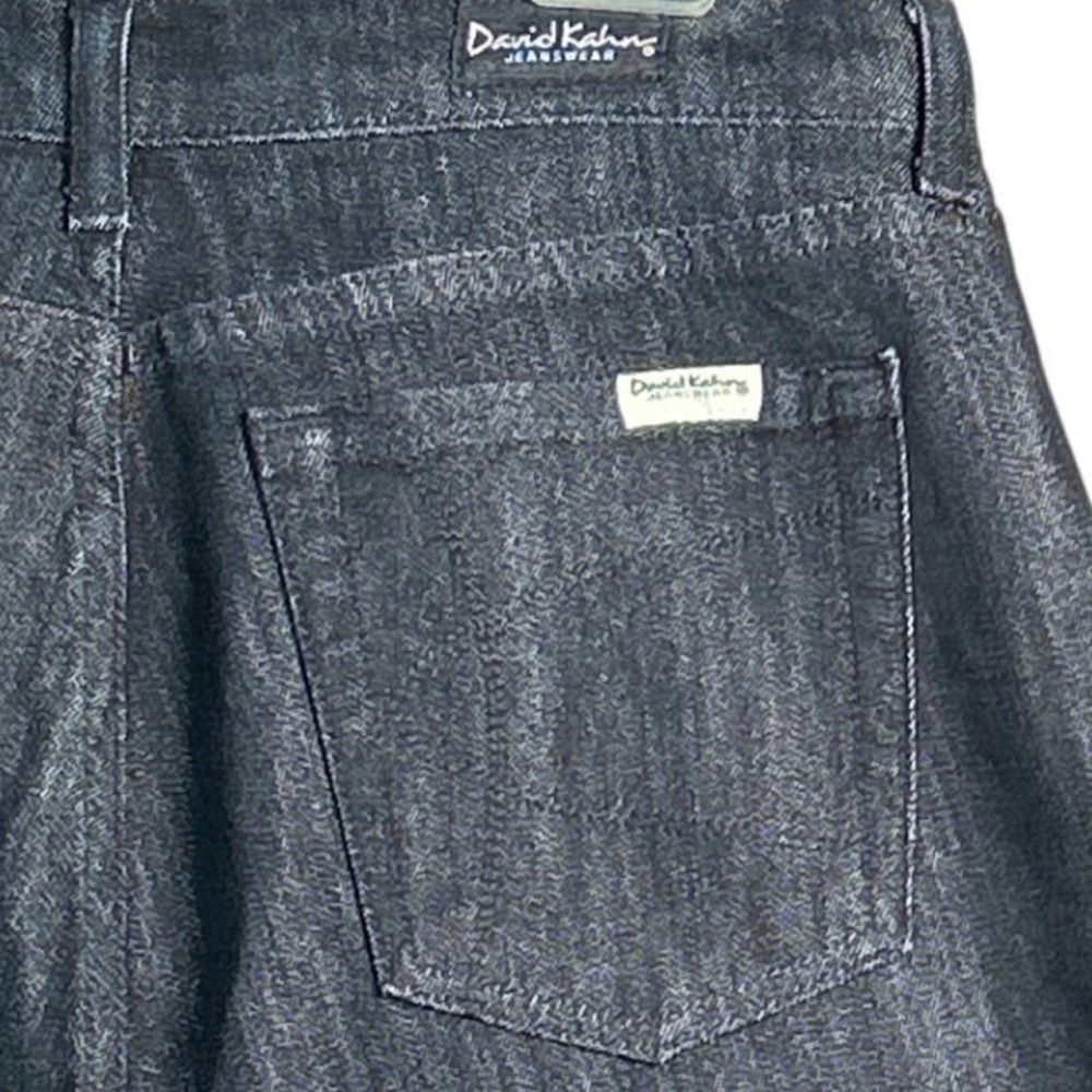 David Kahn Jeanswear Womens Dark Wash Black Gray Denim Pants Boot Cut 30/(32)W - Picture 4 of 8